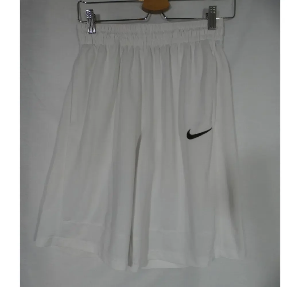 Nike Medium Men's White Athleisure Shorts Longer Pockets Drawstring Casual Sport